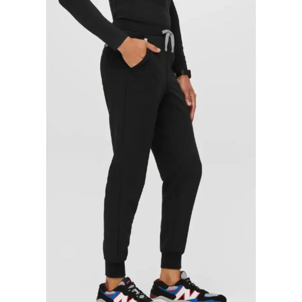 Figs Women's Jogger Scrub Pants M Black Slim Fit Workwear